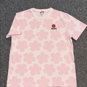 Kenzo Pink and White Short Sleeve Tee